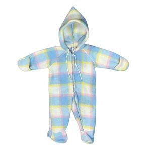 Quiltex Baby Winter Snowsuit Fleece One Piece Retro Infant 9 Months Warm Outdoor
